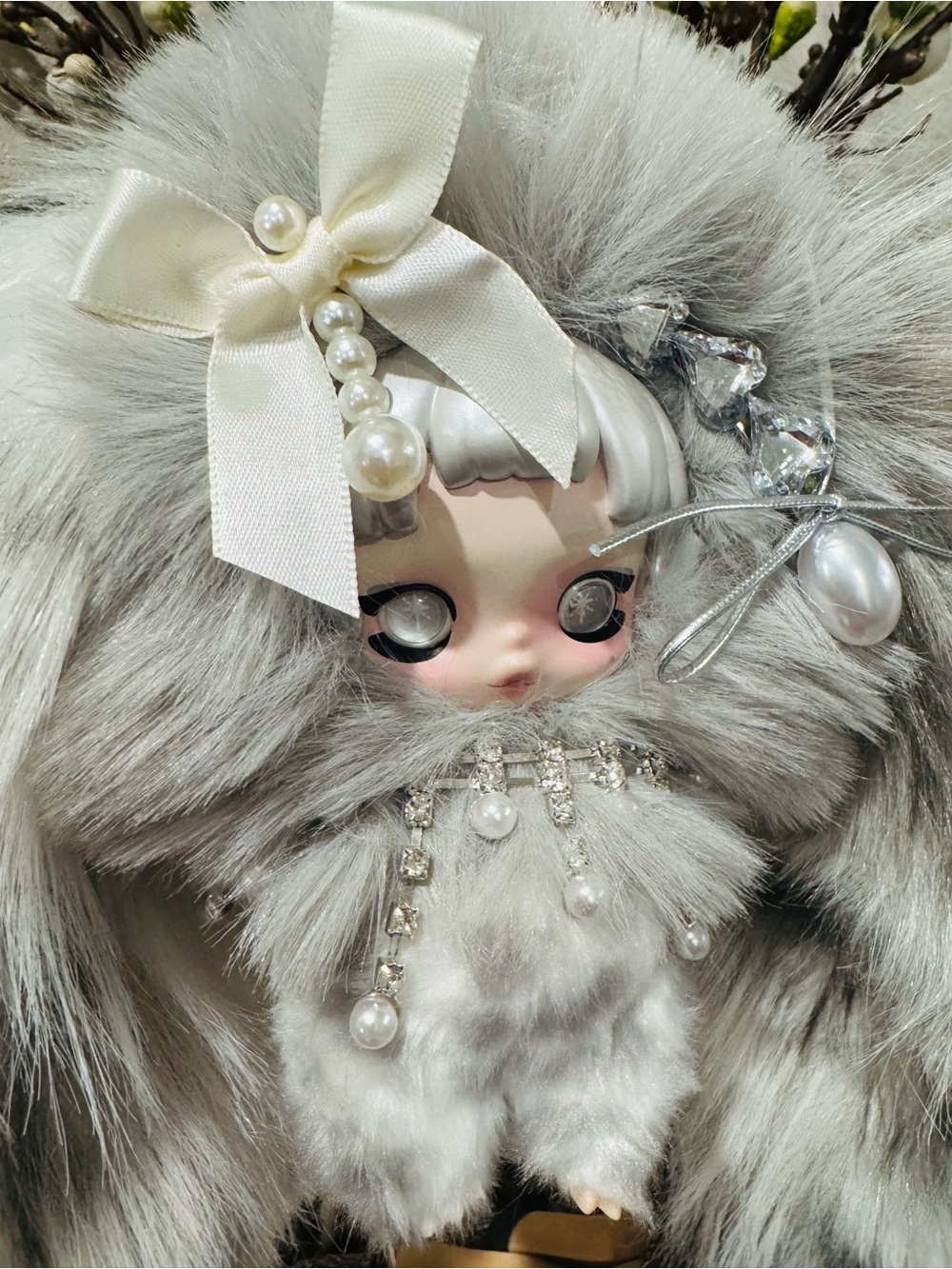 Custom Skullpanda Plush Bunny Bag Charm with Accessories - Picture 3 of 9
